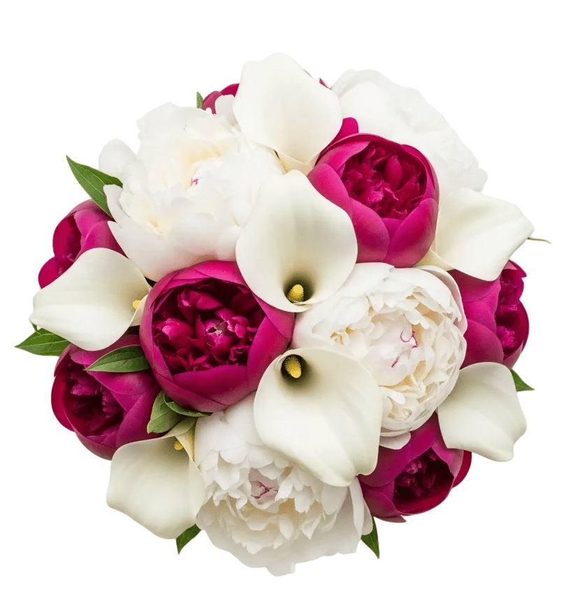 Peonies and Calla Lily Wedding Bouquet - Florist London