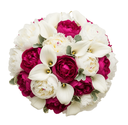 Peonies and Calla Lily Wedding Bouquet - Florist London