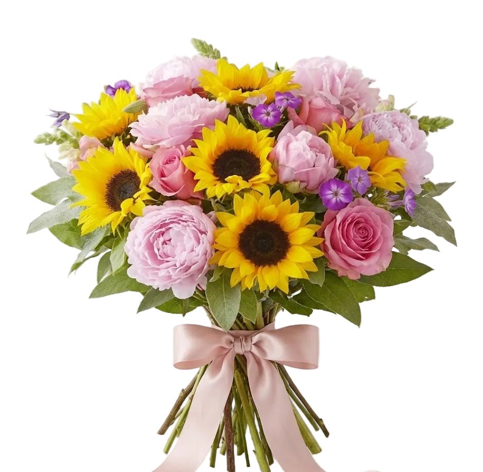 Peony and Sunflowers Bouquet - Florist London