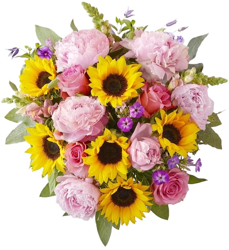Peony and Sunflowers Bouquet - Florist London