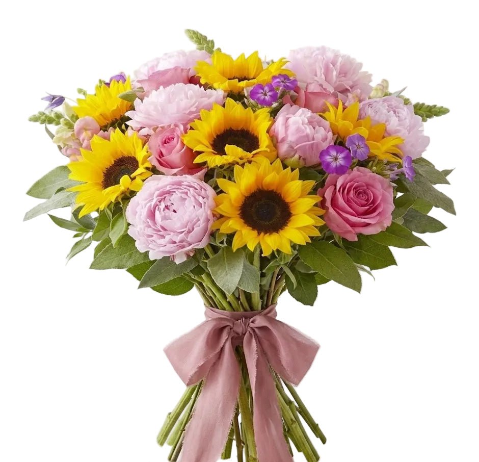 Peony and Sunflowers Bouquet - Florist London
