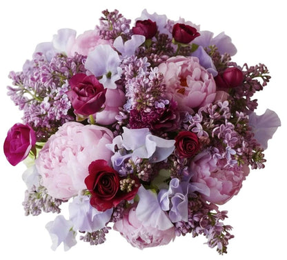 Pink and Lavender Bloom Harmony Premium Bouquet - Florist London