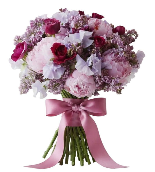 Pink and Lavender Bloom Harmony Premium Bouquet - Florist London