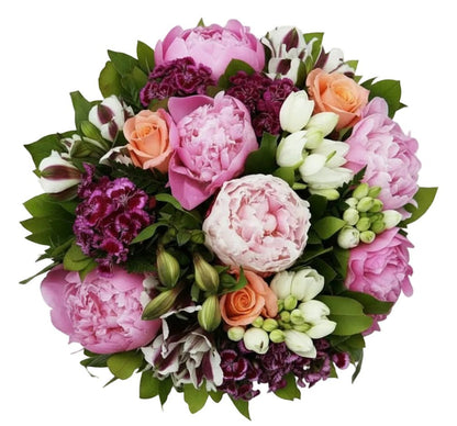 Pink and Peach Bouquet - Florist London