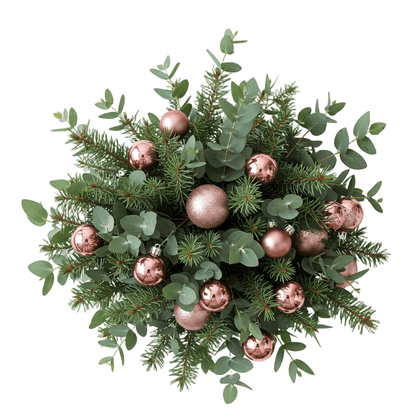 Pink Baubles and Spruce Luxury Centerpices - Florist London