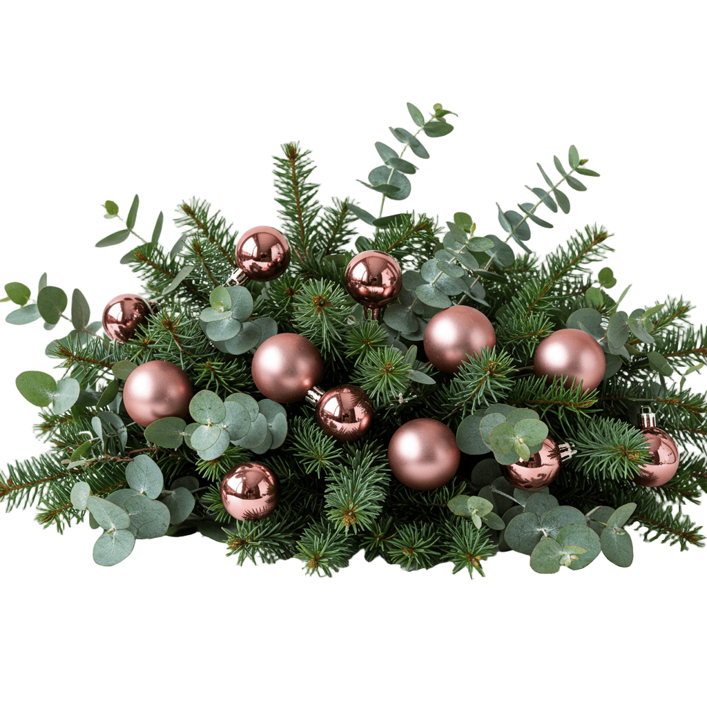 Pink Baubles and Spruce Luxury Centerpices - Florist London