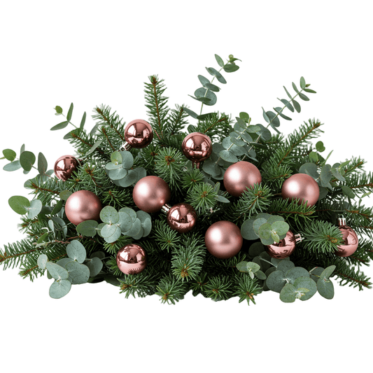 Pink Baubles and Spruce Luxury Centerpices - Florist London