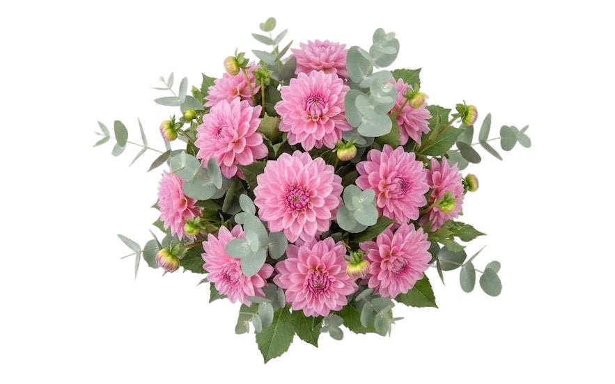 Pink Dahlia with Eucalyptus Bridal Bouquet - Florist London