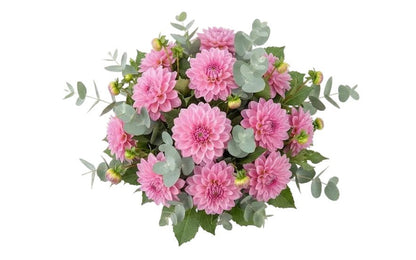 Pink Dahlia with Eucalyptus Bridal Bouquet - Florist London