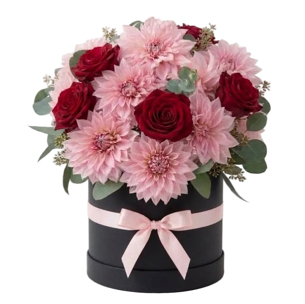 Pink Dahlia with Roses Box - Florist London