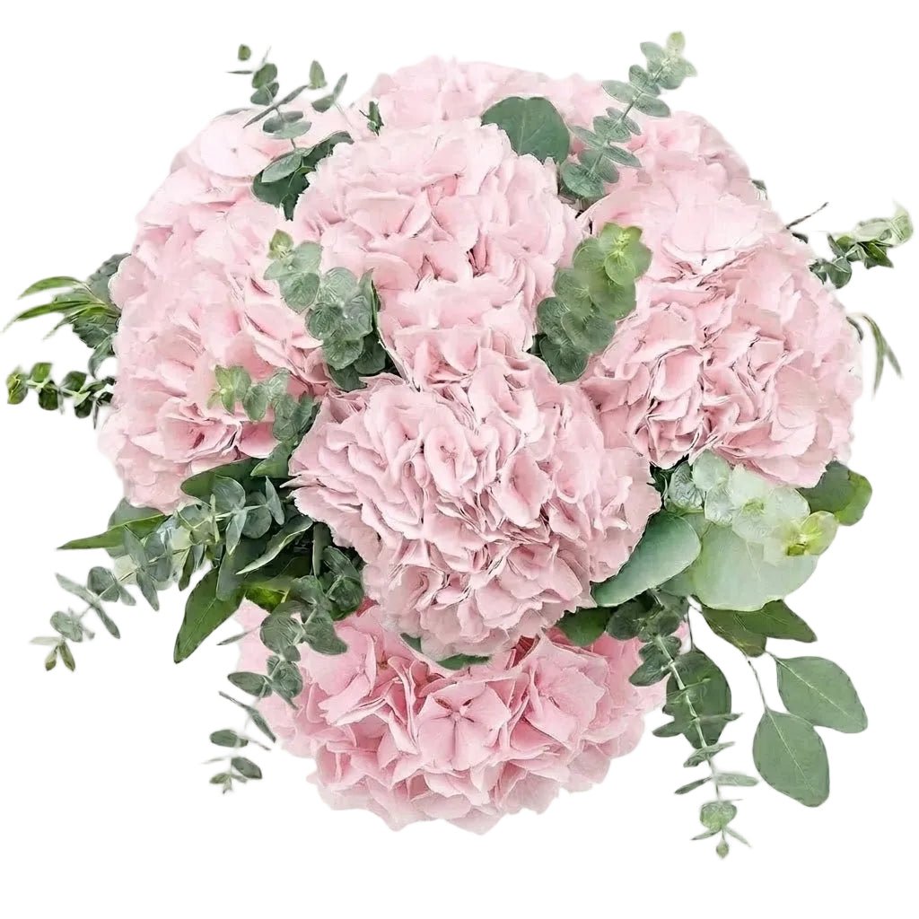 Pink Hydrangea with Eucalyptus Bouquet - Florist London