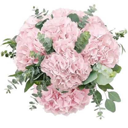 Pink Hydrangea with Eucalyptus Bouquet - Florist London