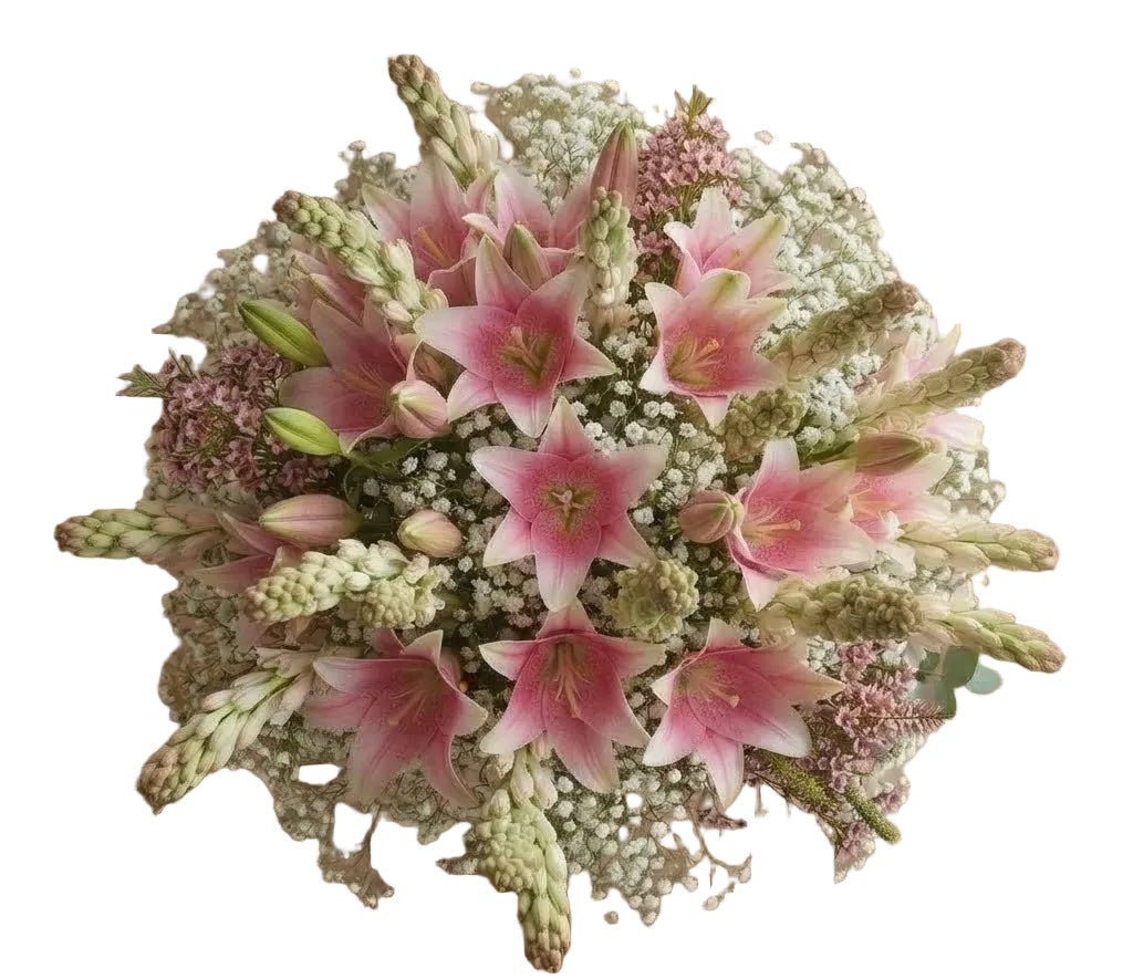 Pink Lily and Tuberose Blush Elegance Bouquet - Florist London