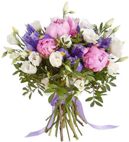 Pink Peonies and Iris Bouquet - Florist London