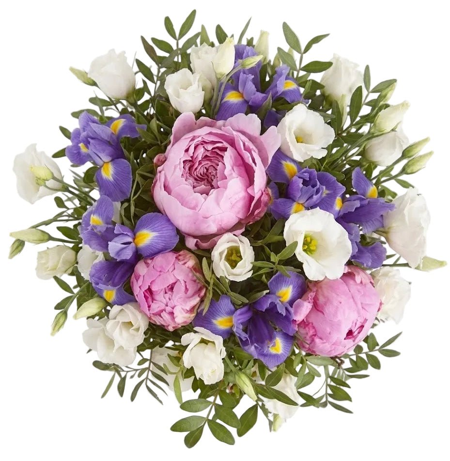 Pink Peonies and Iris Bouquet - Florist London