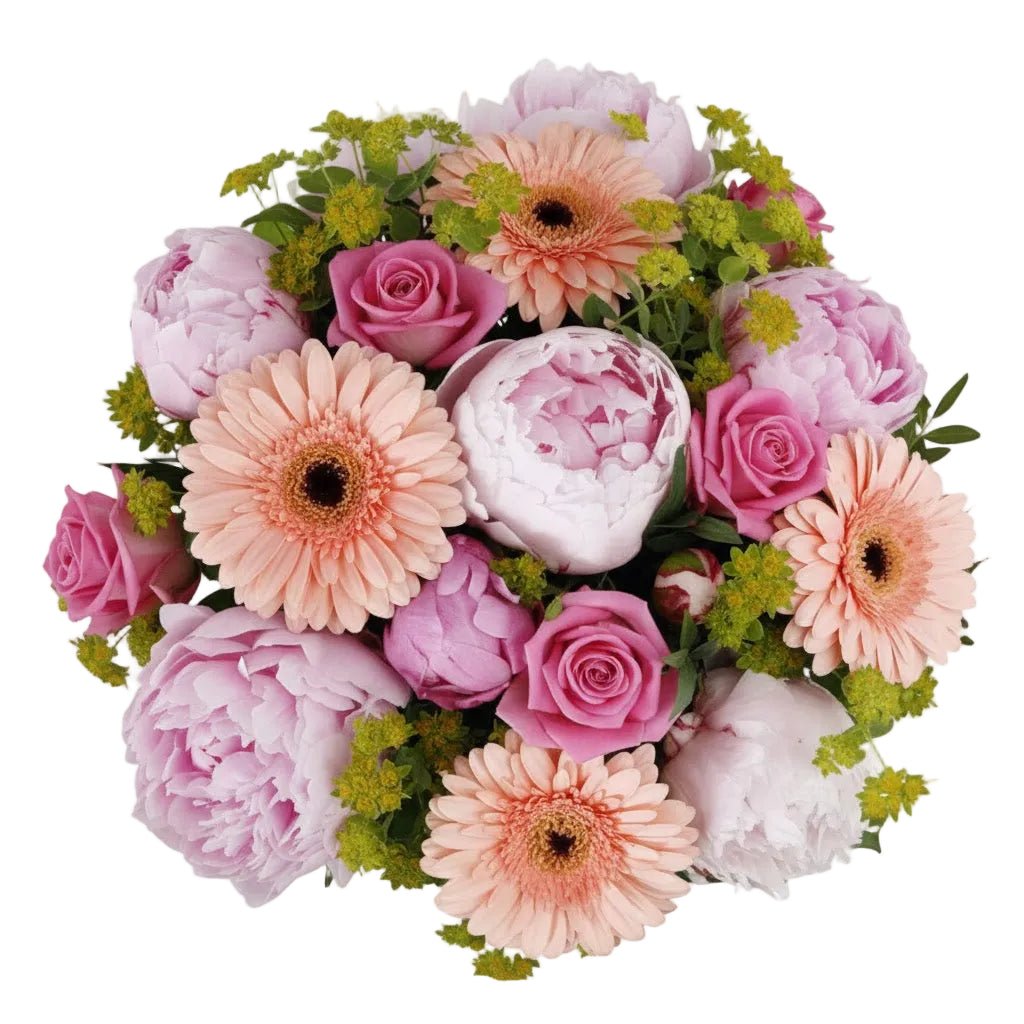 Pink Peonies and Peach Gerbera Bouquet - Florist London