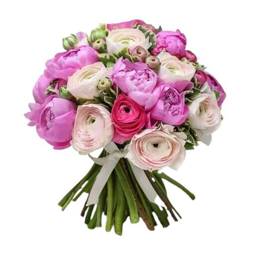 Pink Peonies & Ranunculus Bouquet - Florist London
