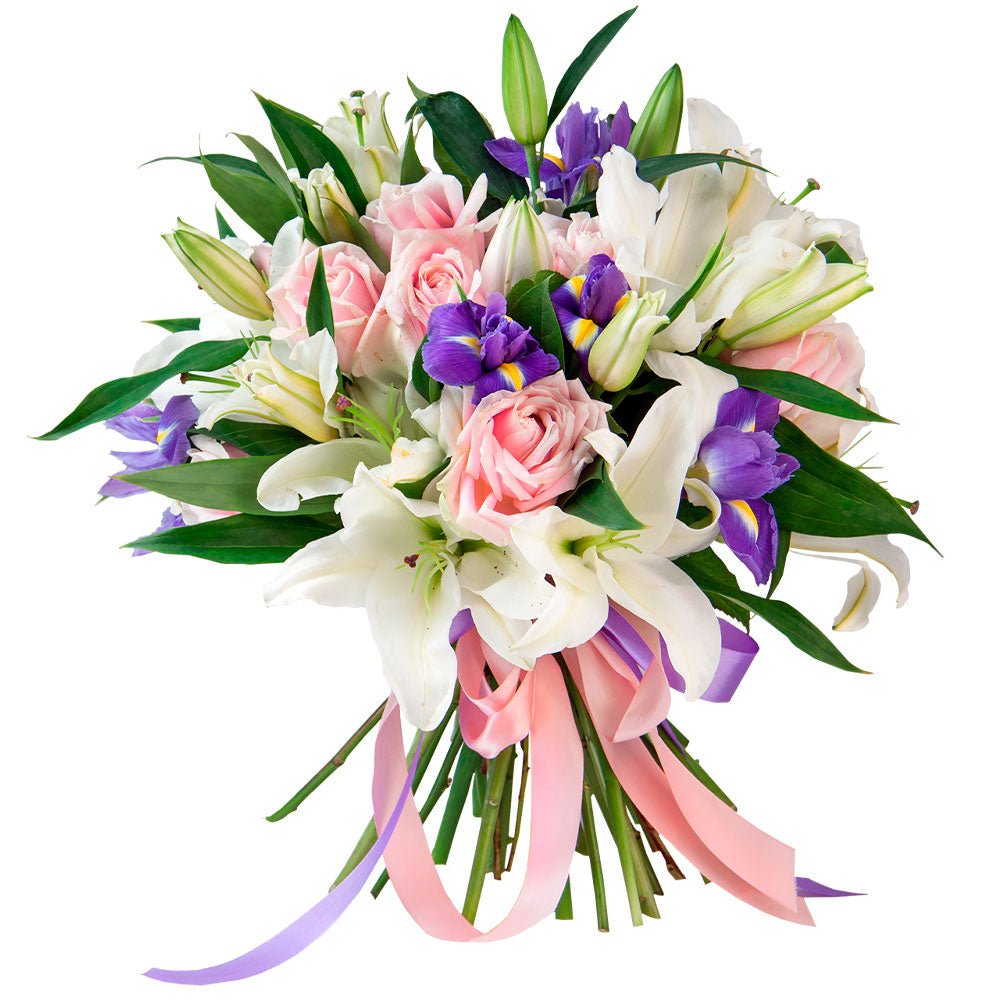 Pink & Purple Floral Serenity Bouquet - Florist London