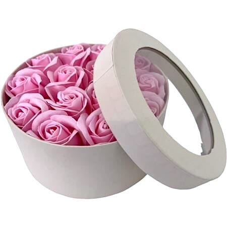 Pink Scented Forever Roses in Hat Box – Luxurious Artificial Roses - Florist London
