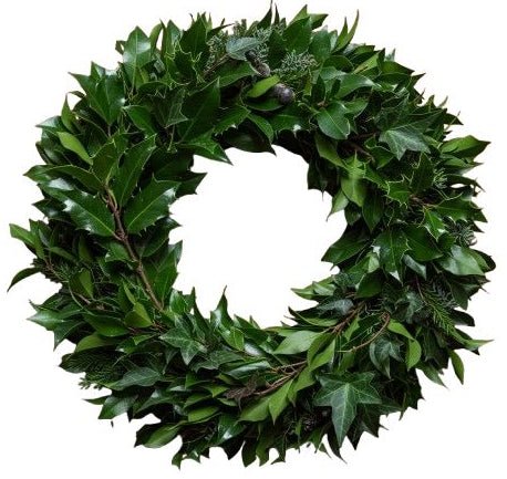 Plain Holly Door Wreath - Florist London