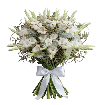 Premium Gladiolus Bouquet with Natural Willow - Florist London
