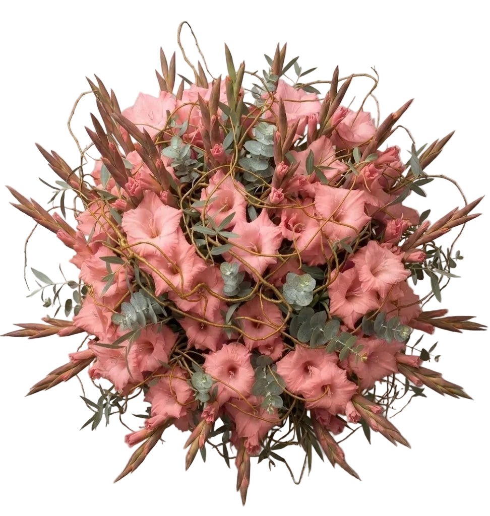 Premium Gladiolus Bouquet with Natural Willow - Florist London