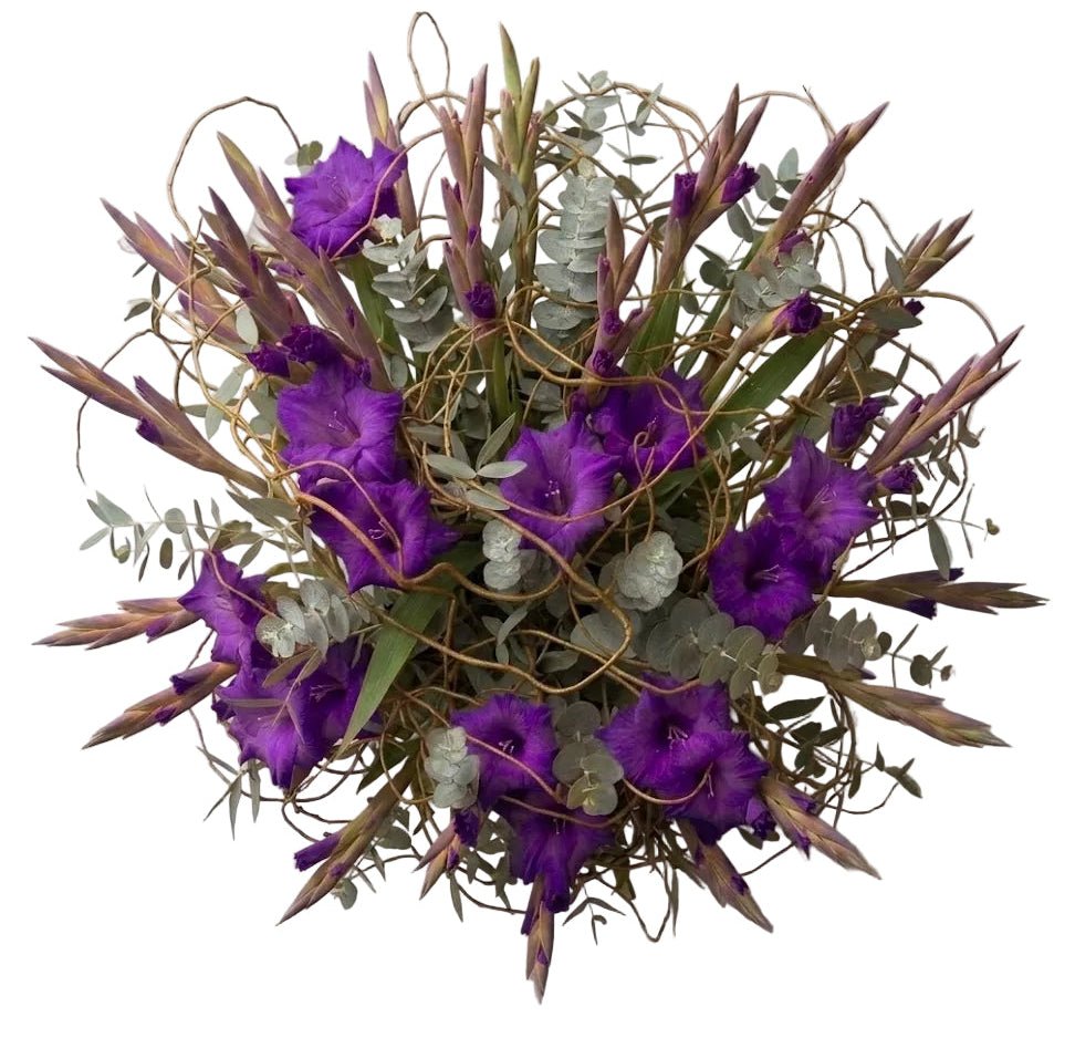 Premium Gladiolus Bouquet with Natural Willow - Florist London