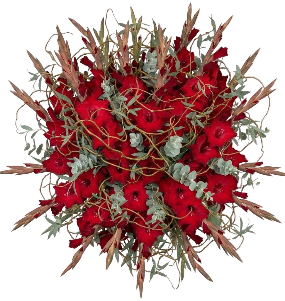 Premium Gladiolus Bouquet with Natural Willow - Florist London