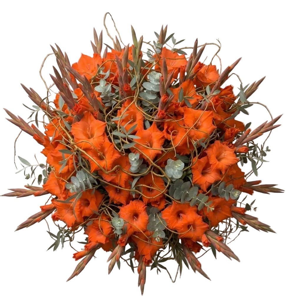 Premium Gladiolus Bouquet with Natural Willow - Florist London
