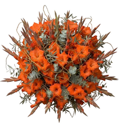 Premium Gladiolus Bouquet with Natural Willow - Florist London