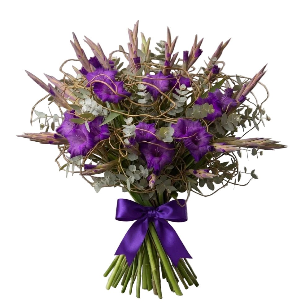 Premium Gladiolus Bouquet with Natural Willow - Florist London