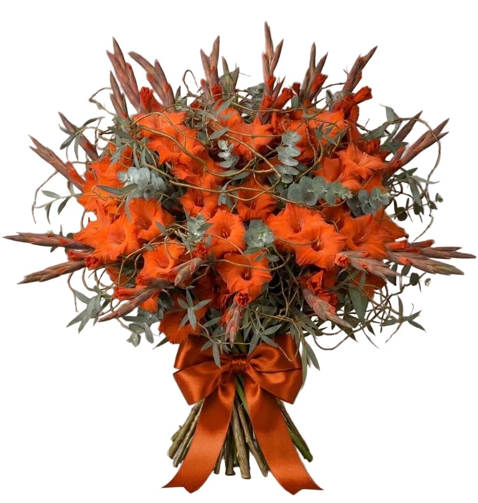 Premium Gladiolus Bouquet with Natural Willow - Florist London