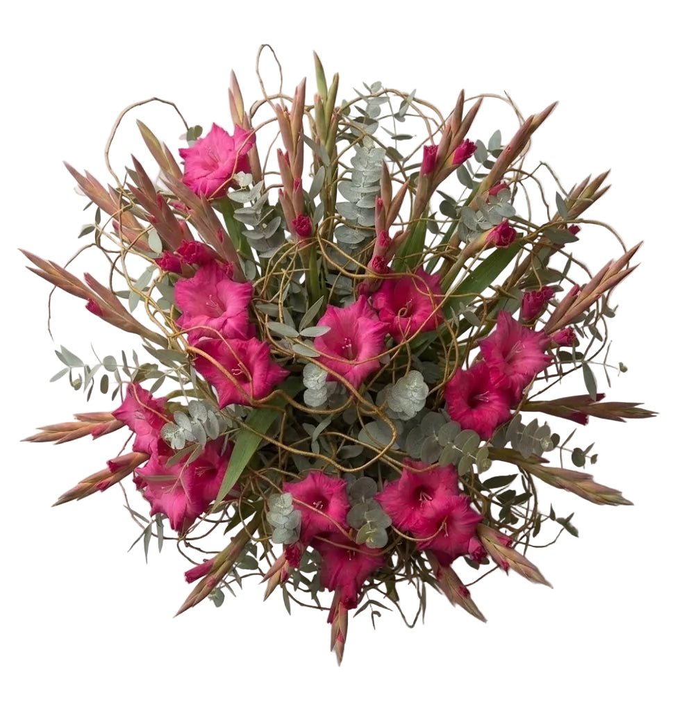 Premium Gladiolus Bouquet with Natural Willow - Florist London