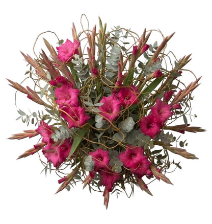 Premium Gladiolus Bouquet with Natural Willow - Florist London