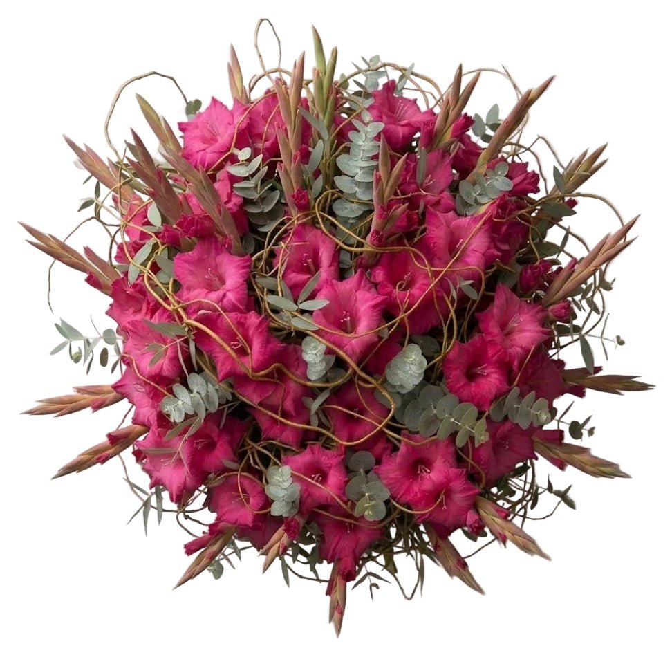 Premium Gladiolus Bouquet with Natural Willow - Florist London