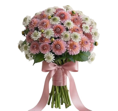 Pretty Bouquet of Dahlia and Scabiosa - Florist London