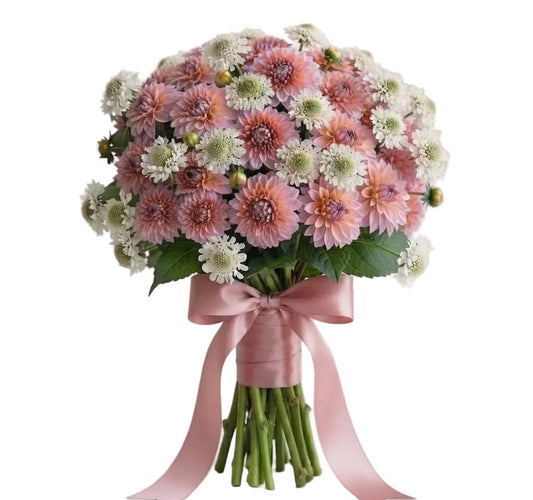 Pretty Bouquet of Dahlia and Scabiosa - Florist London