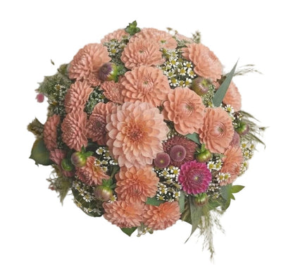 Pretty Bouquet of Dahlia with Daisy Tanacetum - Florist London