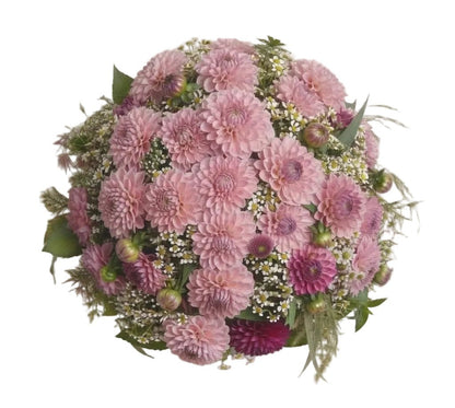 Pretty Bouquet of Dahlia with Daisy Tanacetum - Florist London