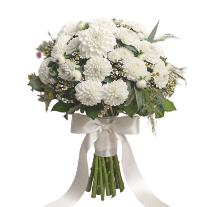 Pretty Bouquet of Dahlia with Daisy Tanacetum - Florist London