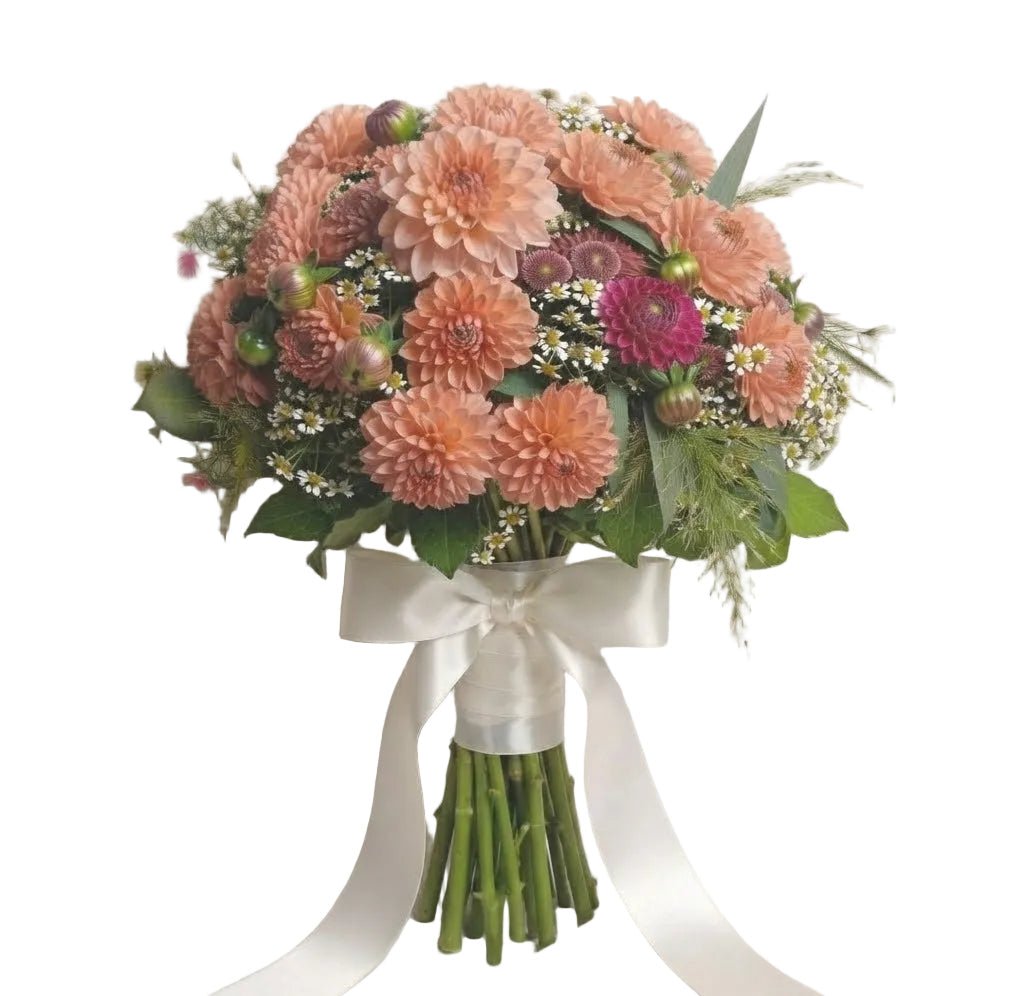 Pretty Bouquet of Dahlia with Daisy Tanacetum - Florist London