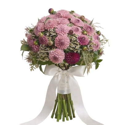 Pretty Bouquet of Dahlia with Daisy Tanacetum - Florist London
