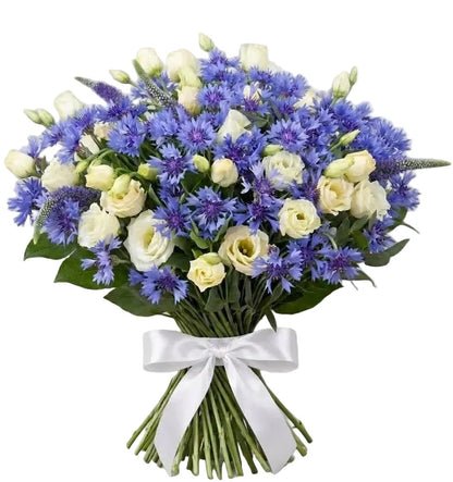 Pretty Bouquet of Lisianthus and Cornflower - Florist London