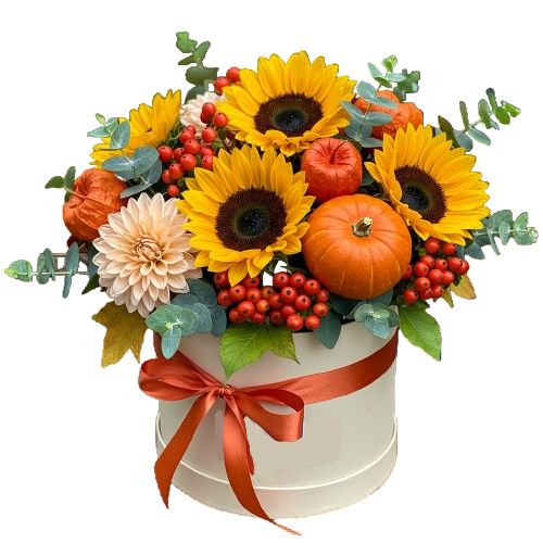 Pretty Box of Sunflowers and Berry