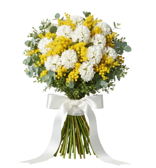 Pretty Hyacinth and Mimosa Bouquet - Florist London