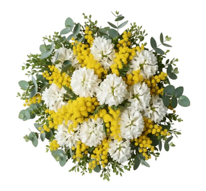 Pretty Hyacinth and Mimosa Bouquet - Florist London