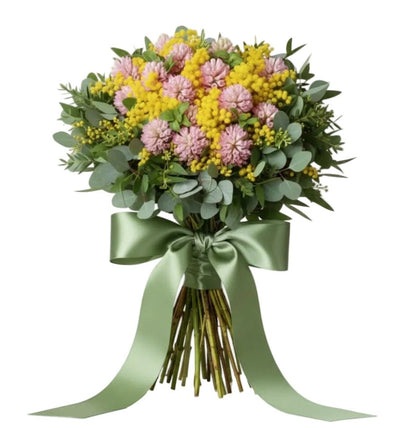 Pretty Hyacinth and Mimosa Bouquet - Florist London