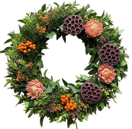 Protea Luxury Autumn Wreath - Florist London