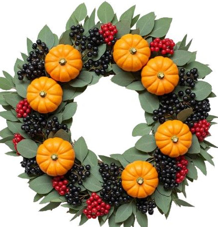 Pumpkin Halloween Wreath