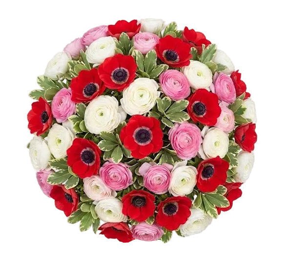 Ranunculus with Red Anemone Bouquet - Florist London